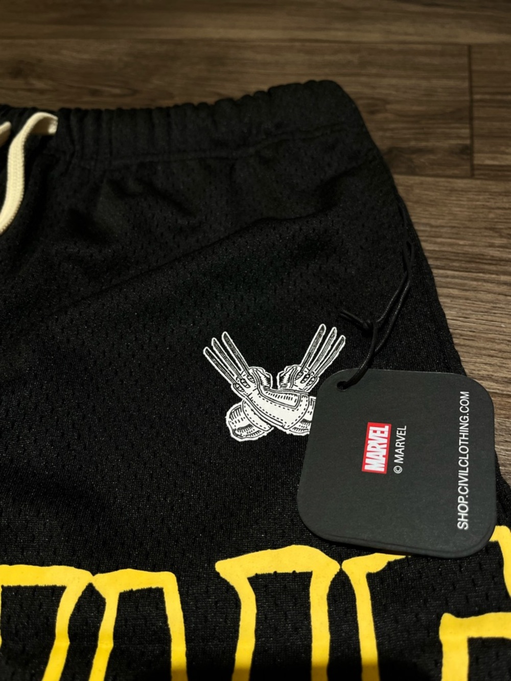 Civil Regime x Marvel Wolverine Shorts NWT Black Mesh Gym Bodybuilding Mens Smal - Picture 2 of 5